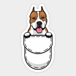 Funny American Staffordshire Terrier Pocket Dog Sticker